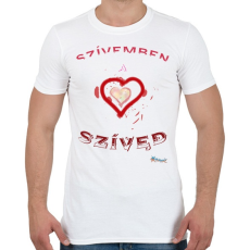 PRINTFASHION Szivben sziv - Férfi póló - Fehér
