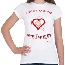 PRINTFASHION Szivben sziv - Női póló - Fehér