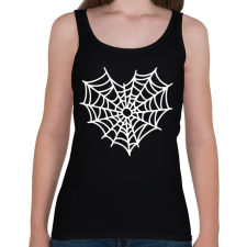 PRINTFASHION szívecske pókháló - Női atléta - Fekete női trikó