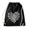 PRINTFASHION szívecske pókháló - Sportzsák, Tornazsák - Fekete