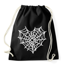 PRINTFASHION szívecske pókháló - Sportzsák, Tornazsák - Fekete tornazsák