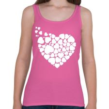PRINTFASHION Szívek - Női atléta - Rózsaszín női trikó