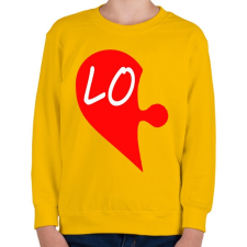 PRINTFASHION Szívem Love - Gyerek pulóver - Sárga gyerek pulóver, kardigán