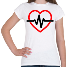 PRINTFASHION Szívgörbe - Női póló - Fehér