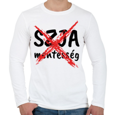 PRINTFASHION SZJA Mentesség vége - Férfi hosszú ujjú póló - Fehér