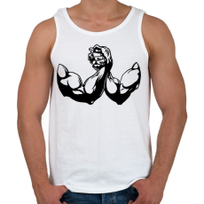 PRINTFASHION Szkander - Férfi atléta - Fehér