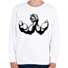 PRINTFASHION Szkander - Gyerek pulóver - Fehér gyerek pulóver, kardigán