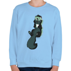 PRINTFASHION Szkunk kristályszívvel - Gyerek pulóver - Világoskék