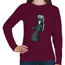 PRINTFASHION Szkunk kristályszívvel - Női pulóver - Bordó női pulóver, kardigán