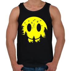 PRINTFASHION Szmájli hold - Férfi atléta - Fekete