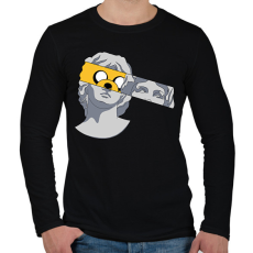 PRINTFASHION Szobor jake - Férfi hosszú ujjú póló - Fekete