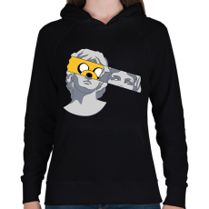 PRINTFASHION Szobor jake - Női kapucnis pulóver - Fekete