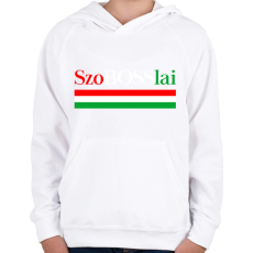 PRINTFASHION SzoBosslai - Gyerek kapucnis pulóver - Fehér