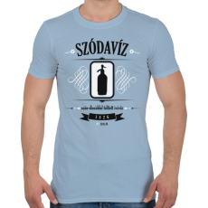 PRINTFASHION szodaviz-black-white - Férfi póló - Világoskék