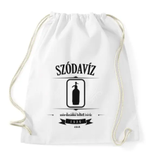 PRINTFASHION szodaviz-black-white - Sportzsák, Tornazsák - Fehér tornazsák
