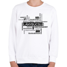 PRINTFASHION Szófelhős lánybúcsús póló - Gyerek pulóver - Fehér