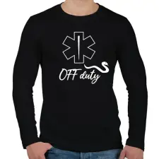 PRINTFASHION Szolgálaton kívül - Férfi hosszú ujjú póló - Fekete férfi póló