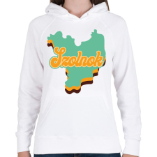 PRINTFASHION Szolnok - Női kapucnis pulóver - Fehér női pulóver, kardigán