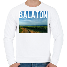 PRINTFASHION Szőlő, Bor, Balaton - Férfi pulóver - Fehér