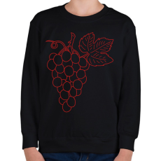 PRINTFASHION Szőlőfürt - Gyerek pulóver - Fekete