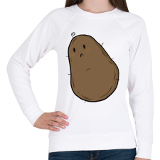 PRINTFASHION Szomorú krumpli - Női pulóver - Fehér női pulóver, kardigán