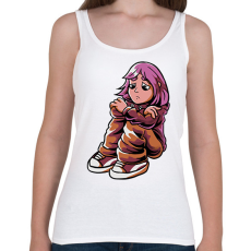 PRINTFASHION Szomorú lány - Női atléta - Fehér