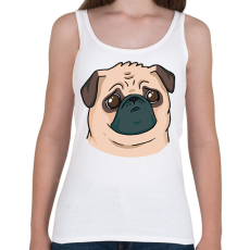 PRINTFASHION Szomorú mopsz - Női atléta - Fehér