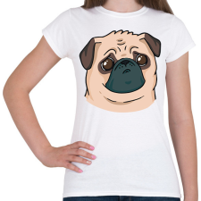 PRINTFASHION Szomorú mopsz - Női póló - Fehér női póló