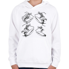 PRINTFASHION Szörf 03 - Gyerek kapucnis pulóver - Fehér gyerek pulóver, kardigán