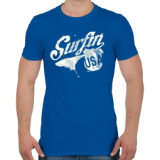 PRINTFASHION Szörf USA - Férfi póló - Királykék férfi póló