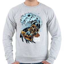 PRINTFASHION Szörfmánia - Férfi pulóver - Sport szürke férfi pulóver, kardigán