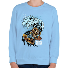 PRINTFASHION Szörfmánia - Gyerek pulóver - Világoskék gyerek pulóver, kardigán