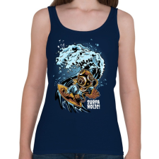 PRINTFASHION Szörfmánia - Női atléta - Sötétkék női trikó