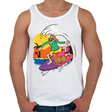 PRINTFASHION Szörfös - Férfi atléta - Fehér