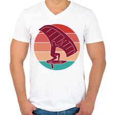 PRINTFASHION Szörfös - Férfi V-nyakú póló - Fehér férfi póló