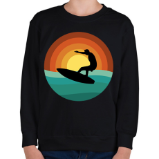 PRINTFASHION Szörfös - Gyerek pulóver - Fekete