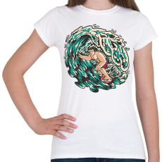 PRINTFASHION Szörfös - Női póló - Fehér