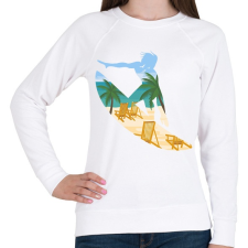 PRINTFASHION Szörfös - Női pulóver - Fehér női pulóver, kardigán