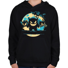 PRINTFASHION Szörnyecskék sötét alaphoz - Gyerek kapucnis pulóver - Fekete