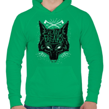 PRINTFASHION Szörnyek vagyunk - Férfi kapucnis pulóver - Zöld férfi pulóver, kardigán