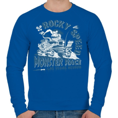 PRINTFASHION Szörnyfutam - Férfi pulóver - Királykék