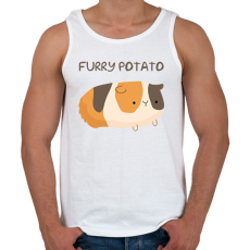 PRINTFASHION Szőrös krumpli - Férfi atléta - Fehér