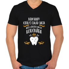 PRINTFASHION Szükséged van egy koronára - Férfi V-nyakú póló - Fekete