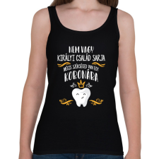 PRINTFASHION Szükséged van egy koronára - Női atléta - Fekete női trikó