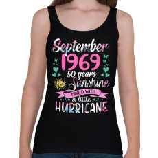 PRINTFASHION Születésnap 1969 Szeptember - Napfény egy kis hurrikánnal! - Női atléta - Fekete
