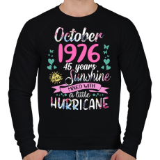 PRINTFASHION Születésnap 1976 Október - Napfény egy kis hurrikánnal! - Férfi pulóver - Fekete