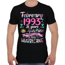 PRINTFASHION Születésnap 1993 Február - Napfény egy kis hurrikánnal! - Férfi póló - Fekete férfi póló