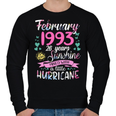 PRINTFASHION Születésnap 1993 Február - Napfény egy kis hurrikánnal! - Férfi pulóver - Fekete