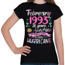 PRINTFASHION Születésnap 1993 Február - Napfény egy kis hurrikánnal! - Női póló - Fekete női póló