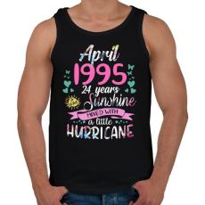 PRINTFASHION Születésnap 1995 Április - Napfény egy kis hurrikánnal! - Férfi atléta - Fekete